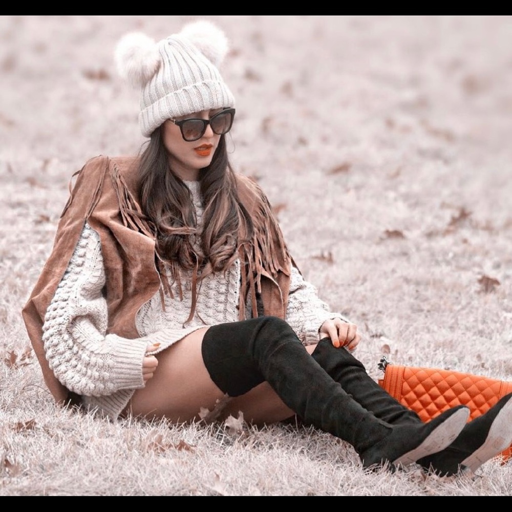 SOLD OUT Dolce Vita Jimmy Over the Knee thigh high boots  / black suede